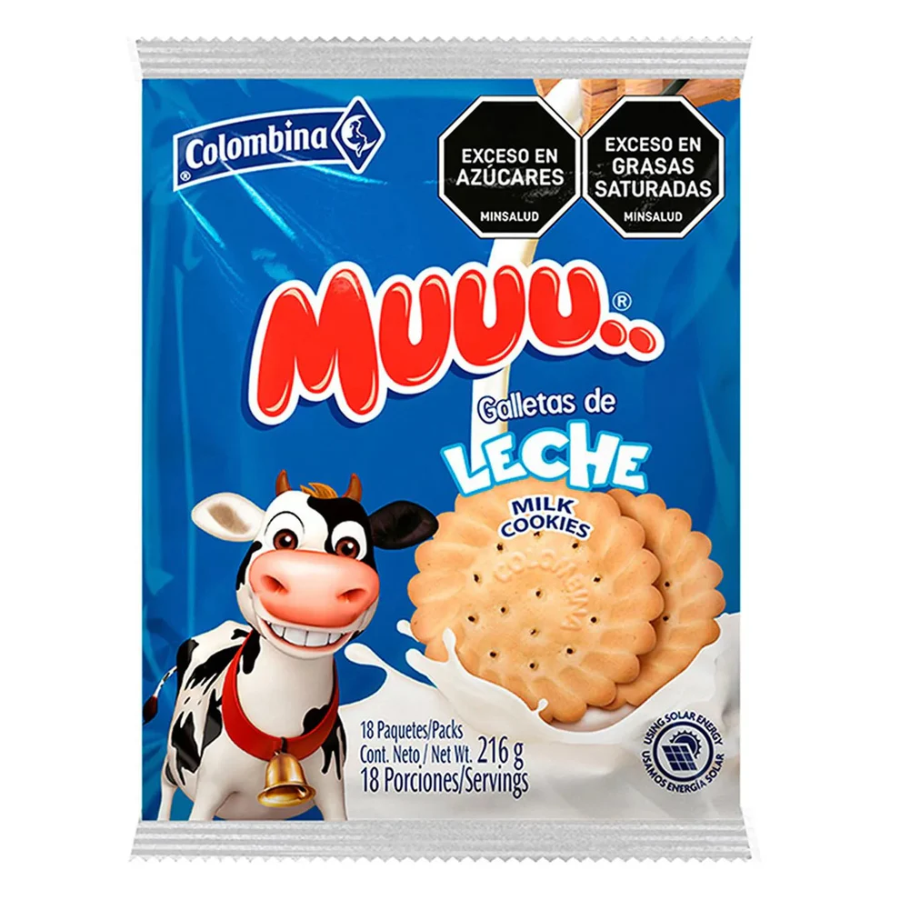 Galletas tipo leche MUUU X 18