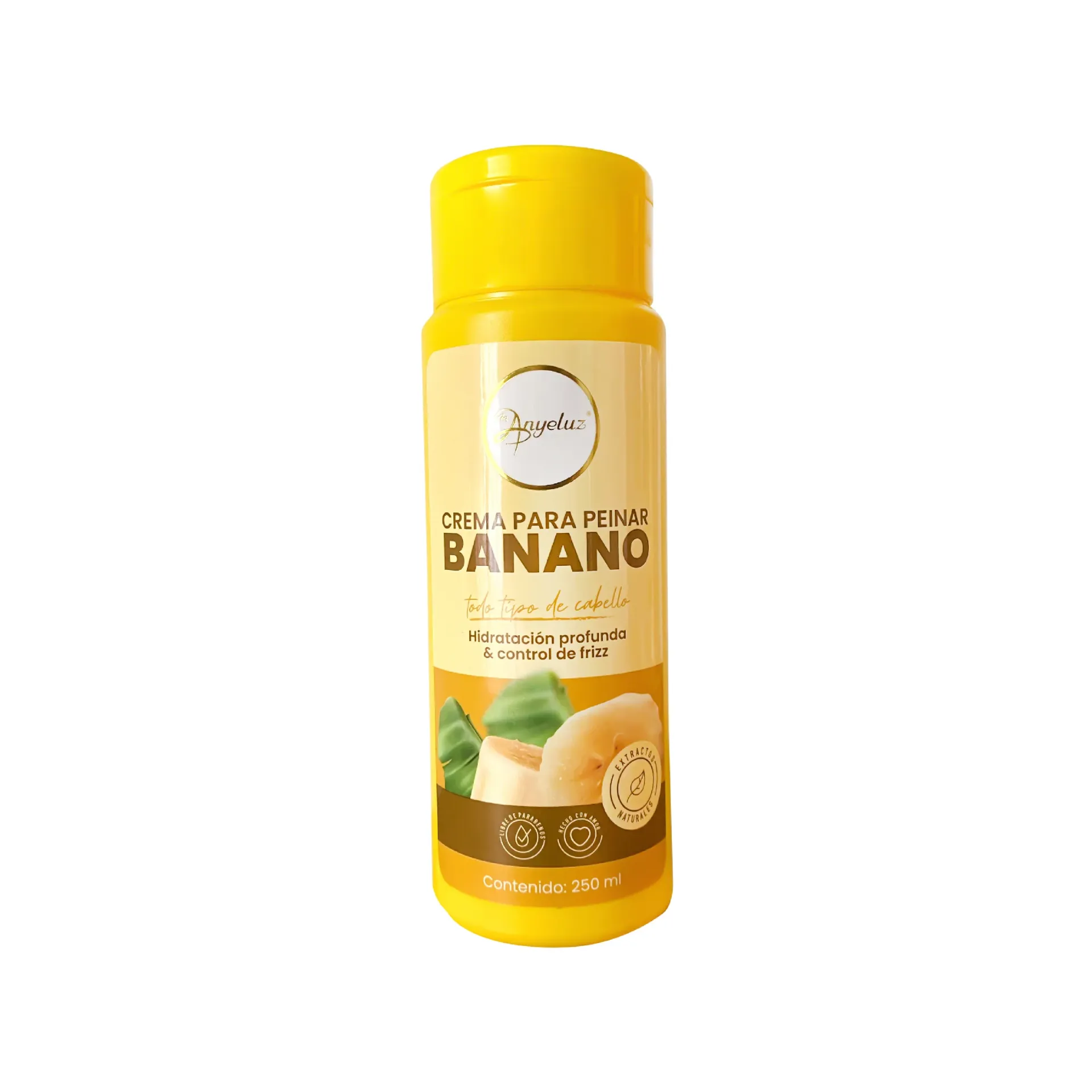 (anyeluz) Crema para peinar banano 250ML