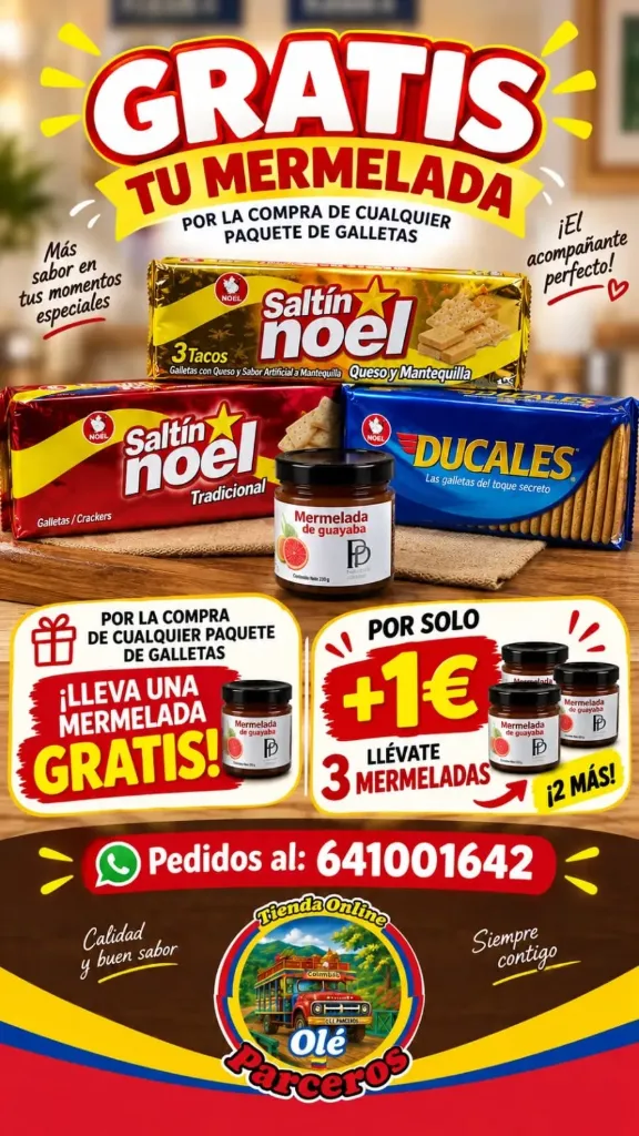 Galletas Saltin Noel Queso y Mantequilla + 3 mermeladas