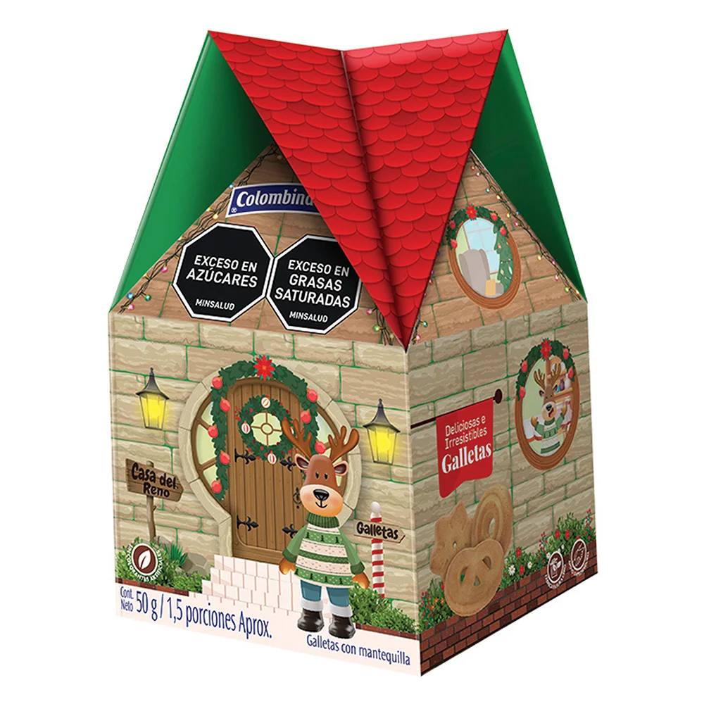 Galletas Navideñas Mini Casita 50gr
