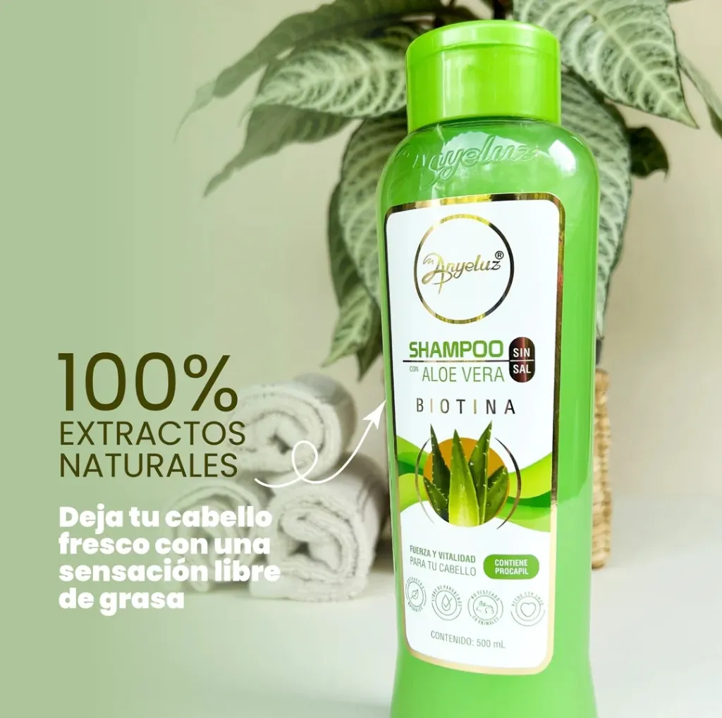 (anyeluz) Shampoo de Aloe Vera 500ml