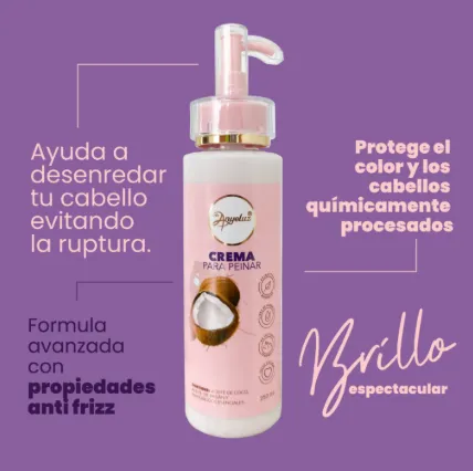 (anyeluz) Crema para peinar coco 250ml